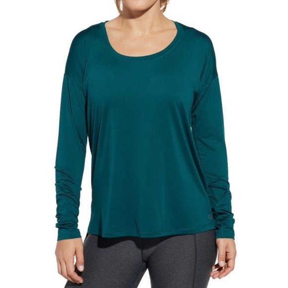 Calia Mesh Back Longsleeve Active Top Green Small - Picture 3 of 14